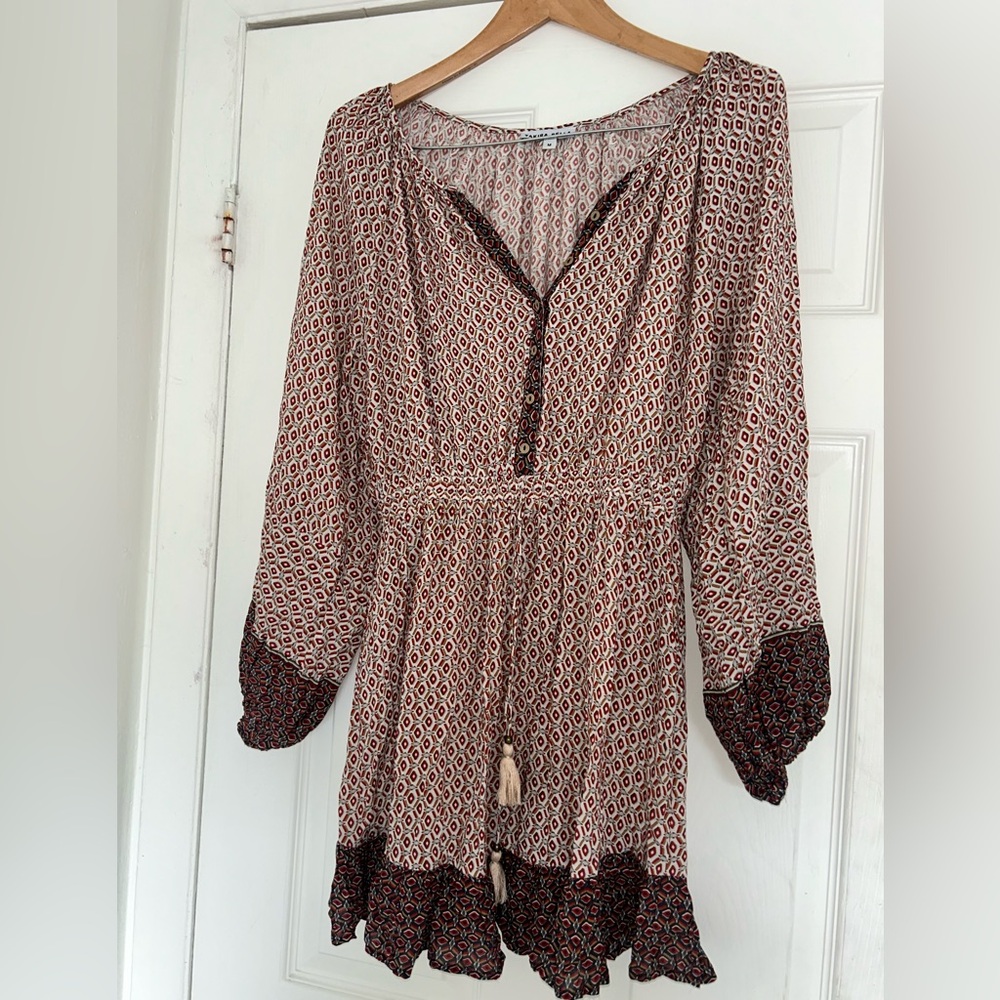 YAKIRA BELLA Bohemian Patterned Dress with Tassels